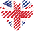 Logo of Irish-Dating-Sites UK, Heart Shaped Image of UK flag.