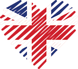 Logo of Irish-Dating-Sites - UK, Heart Shaped Image of UK flag.